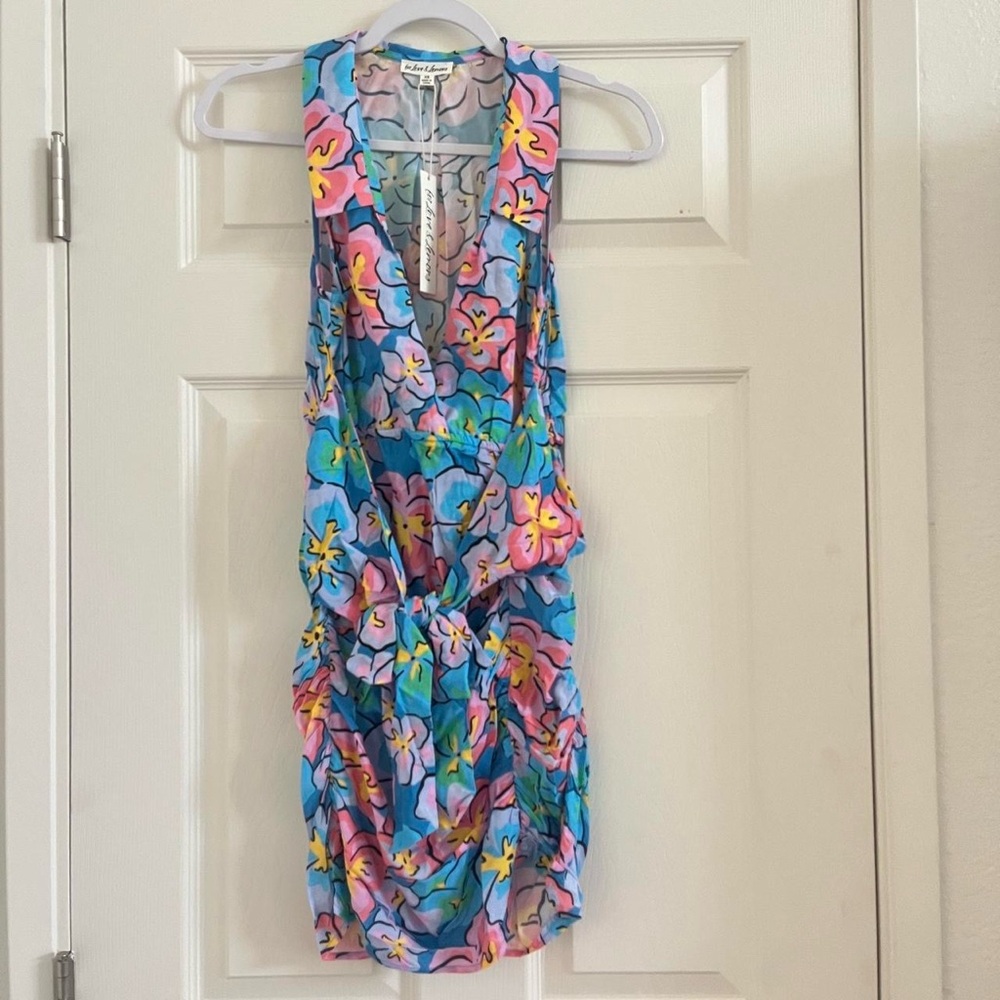 New with tag: For Love And Lemons Tropical Floral Wrap in Style Dress